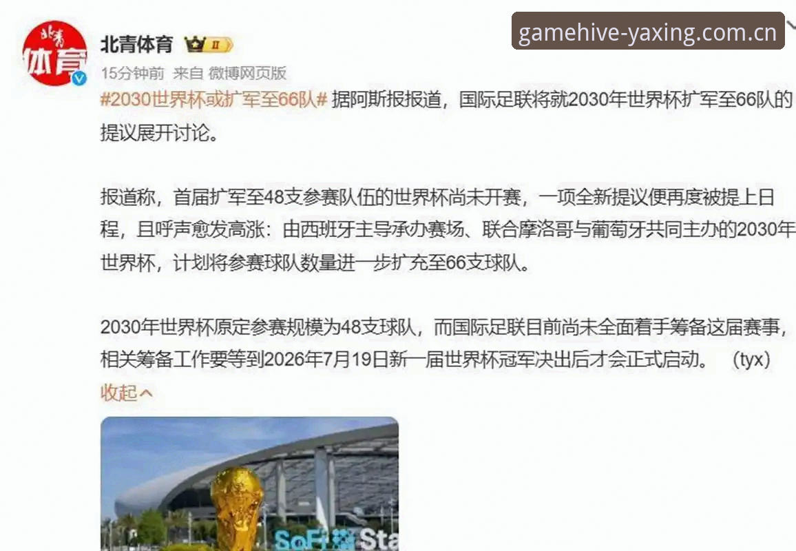 揭秘世界杯扩军至66队的背后真相：中国男足迎来历史性机遇？
